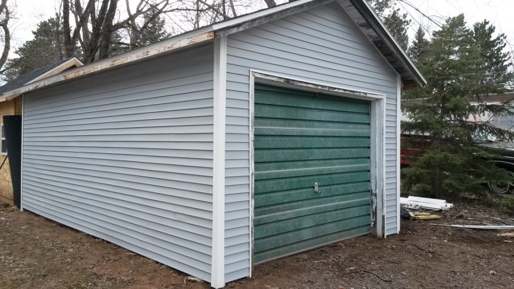Garage with New Siding